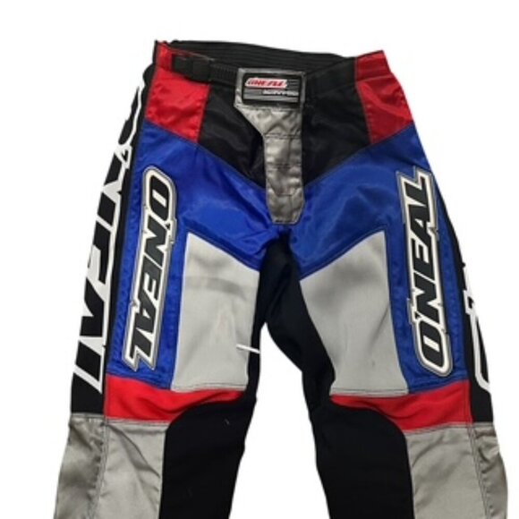 O’Neal Method MX Motorcycle ATV Riding Pants Red & Blue Inner Pads EUC Size  28 - Picture 1 of 12